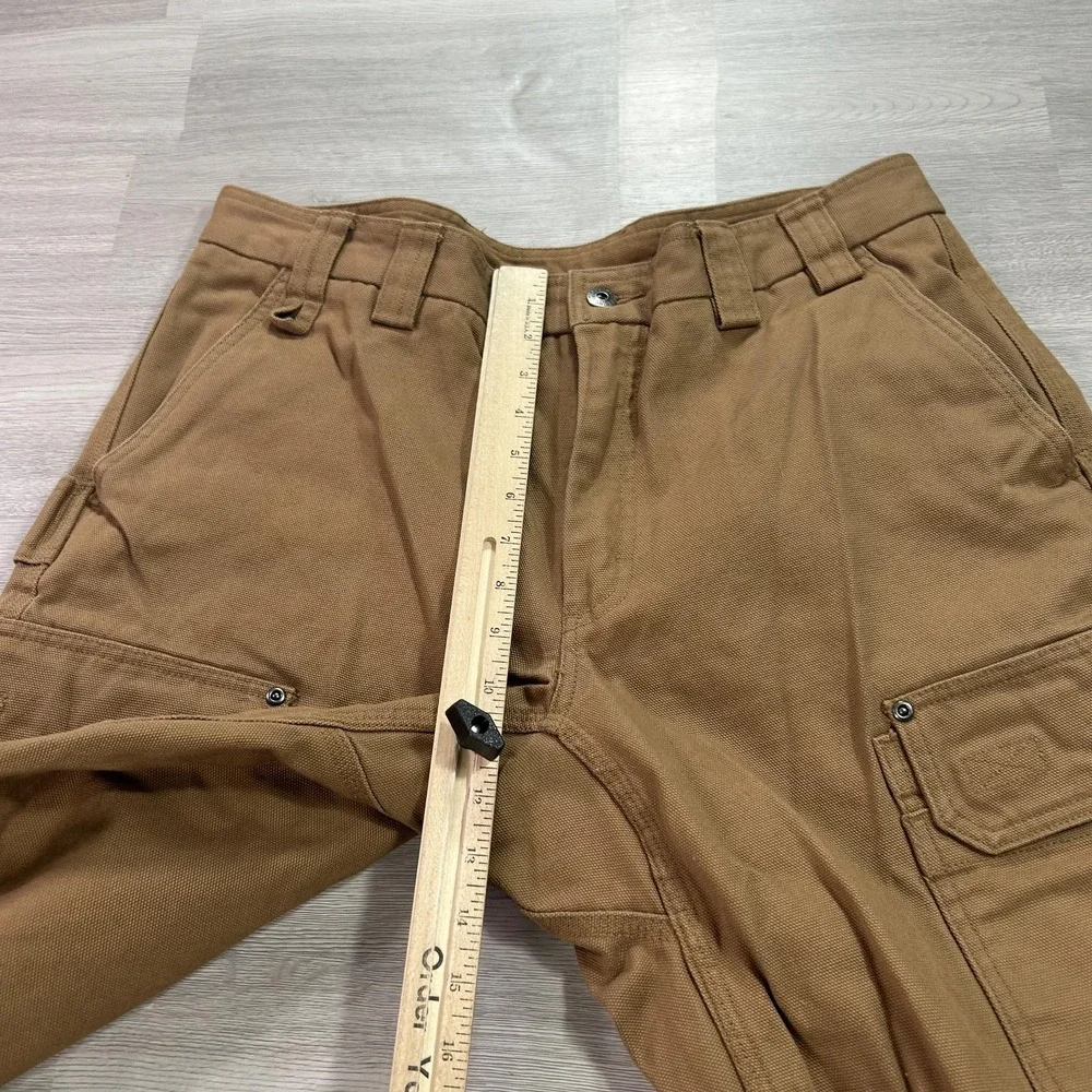 Duluth Trading Co Pants Mens 36x36 Brown Canvas Cargo Straight Leg Workwear